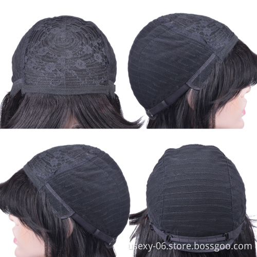 New Arrival Wholesale Full Machine Made Cuticle Aligned Raw Virgin Brazilian Human Hair Wigs With Bangs